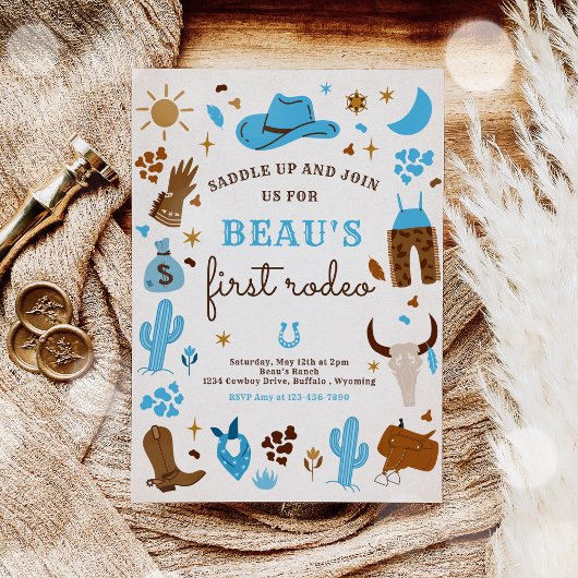 Invitation Cowboy Wild West Rodeo Ranch fête d'anniversaire