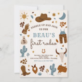 Invitation Cowboy Wild West Rodeo Ranch fête d'anniversaire (Devant)