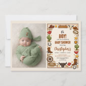 Invitation Cowboy Wild West Rodeo Ranch | Rustic Western Baby (Devant)