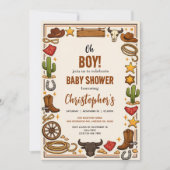Invitation Cowboy Wild West Rodeo Ranch | Rustic Western Baby (Devant)
