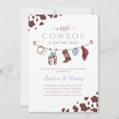 Invitation Cowboy Wild West Rodeo Western Boy Baby shower (Devant)