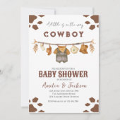Invitation Cowboy Wild West Rodeo Western Boy Baby shower (Devant)