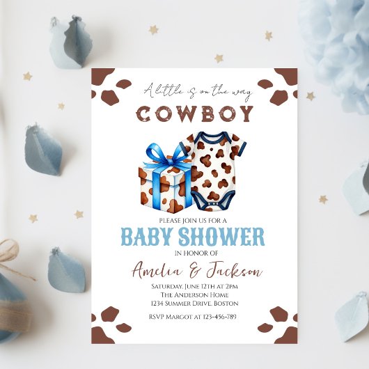 Invitation Cowboy Wild West Rodeo Western Boy Baby shower