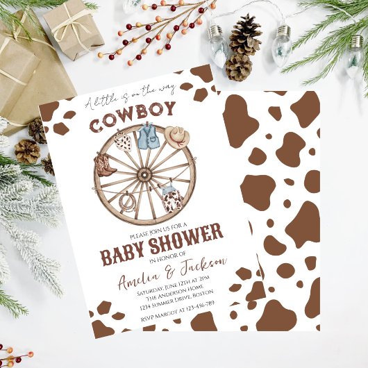 Invitation Cowboy Wild West Rodeo Western Boy Baby shower
