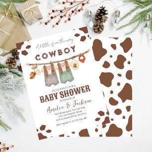 Invitation Cowboy Wild West Rodeo Western Boy Baby shower