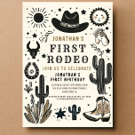 Invitation Cowboy Wild Western Premier Rodéo Premier annivers<br><div class="desc">Cowboy Wild Western Premier Rodéo Premier anniversaire 1er</div>