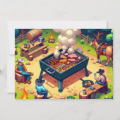 Invitation Cowboys de l'Ouest Cuisine Grill Personnalisé  (Devant)