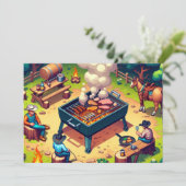 Invitation Cowboys de l'Ouest Cuisine Grill Personnalisé  (Debout devant)