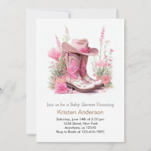 Invitation Cowboy's Wild West Adventure Cowgirl Baby shower