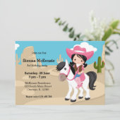 Invitation Cowgirl (Debout devant)