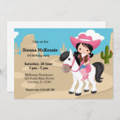 Invitation Cowgirl (Devant / Derrière)