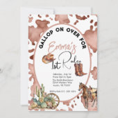 Invitation Cowgirl 1er Rodéo Empreinte Cowprint (Devant)
