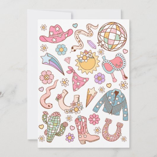 Invitation Cowgirl 2e anniversaire Ce n'est pas mon premier r (Dos)