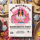 Invitation Cowgirl Bachelorette Party Whihid Wine & Wild Time