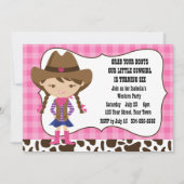 Invitation Cowgirl Birthday Party (Devant)