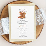 Invitation Cowgirl Boots Rustic Western Bride douche<br><div class="desc">Invitation à la douche nuptiale rustique Cowgirl avec bottes d'aquarelle peintes à la main avec feuillage.</div>