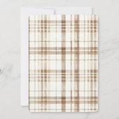 Invitation Cowgirl Brown Plaid Stripes Horse Birthday   (Dos)