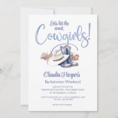 Invitation Cowgirl Côtière Enterrement de Vie de Jeune Fille (Devant)
