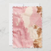 Invitation Cowgirl Crème rose Brown Cowhide (Dos)