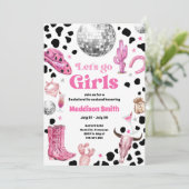 Invitation Cowgirl de l'espace Week-end de Bachelorette Disco (Debout devant)