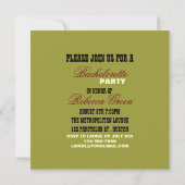 Invitation cowgirl de l'ouest de l'Ouest (Dos)