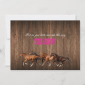 Invitation Cowgirl de l'Ouest sauvage (Dos)