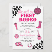 Invitation Cowgirl Disco Ain't My First Rodeo Birthday (Devant)