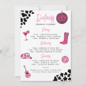 Invitation Cowgirl Disco Dernier Ride Bachelorette Weekend In (Dos)