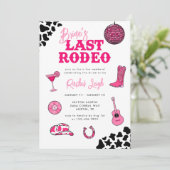 Invitation Cowgirl Disco Dernier Rodeo Bachelorette (Debout devant)
