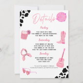 Invitation Cowgirl Disco Dernier Rodéo Bachelorette Invitatio (Dos)