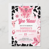 Invitation Cowgirl Disco fête d'anniversaire (Devant)