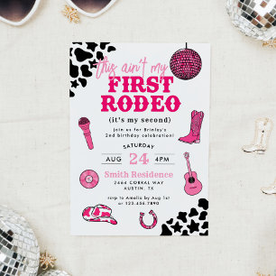 Invitation Cowgirl Disco N'est Pas Ma Première Fête D'anniver