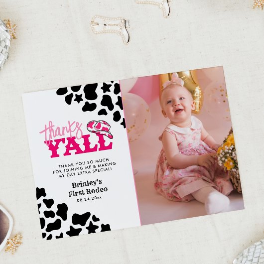 Invitation Cowgirl Disco Rose Premier Rodéo Merci Y'all