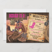 Invitation Cowgirl Far West (Devant)