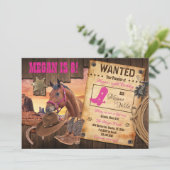 Invitation Cowgirl Far West (Debout devant)