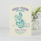 Invitation Cowgirl Mermaid Anniversaire Marches Pony (Debout devant)