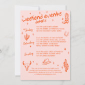 Invitation Cowgirl Nashville Dernier Rodeo Bachelorette Week- (Dos)