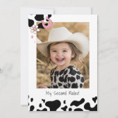 Invitation Cowgirl occidentale 2e Rodéo photo fête d'annivers (Dos)