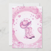 Invitation Cowgirl Pink 1er Rodéo Premier anniversaire (Dos)