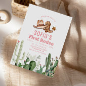 Invitation Cowgirl Premier Rodéo fête d'anniversaire