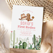 Invitation Cowgirl Premier Rodéo fête d'anniversaire