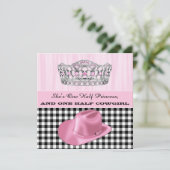 Invitation Cowgirl Princess Anniversaire (Debout devant)