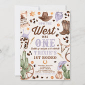 Invitation Cowgirl Rodeo 1er Anniversaire Comment l'Occident  (Devant)