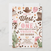 Invitation Cowgirl Rodeo 1er Anniversaire Comment l'Occident  (Devant)