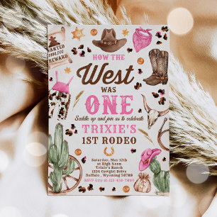 Invitation Cowgirl Rodeo 1er Anniversaire Comment l'Occident 
