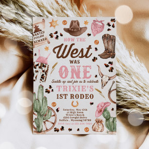 Invitation Cowgirl Rodeo 1er Anniversaire Comment l'Occident 