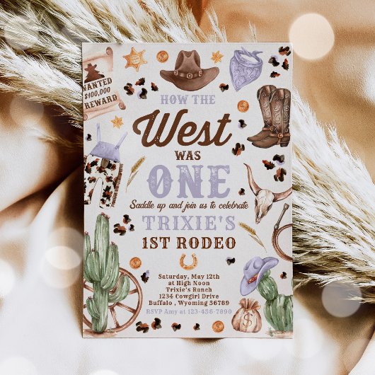 Invitation Cowgirl Rodeo 1er Anniversaire Comment l'Occident 