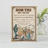 Invitation Cowgirl Rodeo Anniversaire Comment L'Occident Étai (Debout devant)