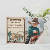 Invitation Cowgirl Rodeo Anniversaire Comment L'Occident Étai (Debout devant)