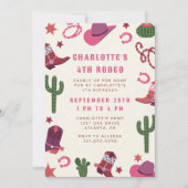 Invitation Cowgirl Rodeo Western fête d'anniversaire (Devant)